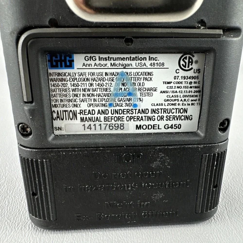 GfG G450 Gas Detector Detection‎ Meter Parts Repair Not Working